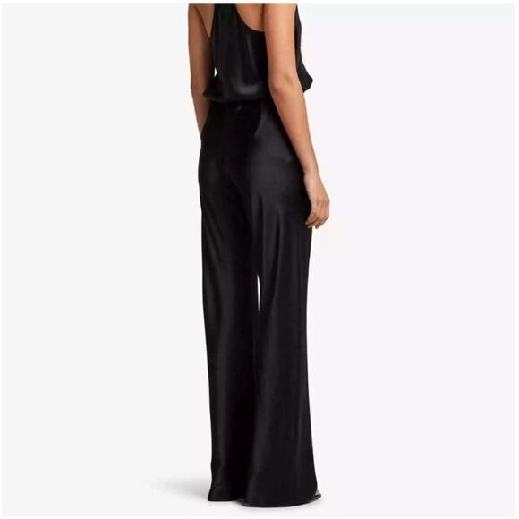 NWT Jason Wu Satin Wide Leg Pant in Black Size 4 - Picture 9 of 13